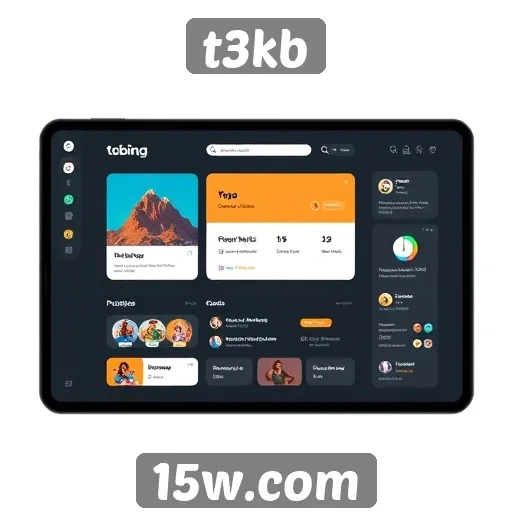 Navegação intuitiva e design do t3kb