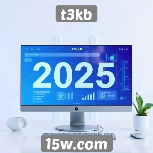 a evolução da interface do site t3kb em 2025